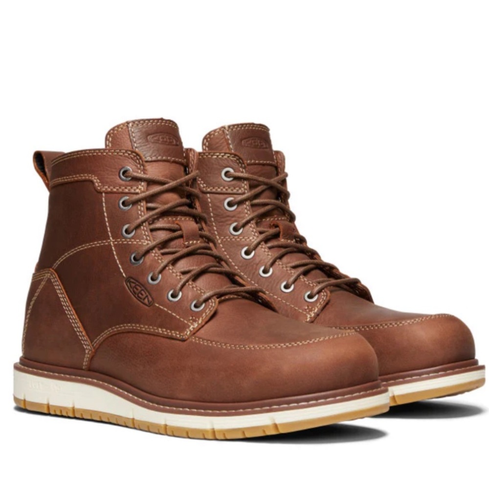 Keen Men's Brown Leather Lace-Up Boots